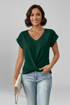 Quinn | Blusa Feminina Decote V Manga Curta