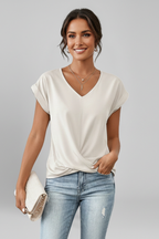 Quinn | Blusa Feminina Decote V Manga Curta