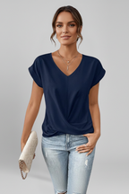 Quinn | Blusa Feminina Decote V Manga Curta