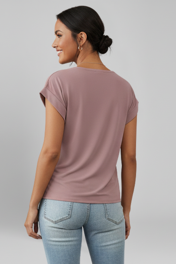 Quinn | Blusa Feminina Decote V Manga Curta