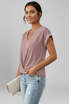 Quinn | Blusa Feminina Decote V Manga Curta