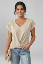 Quinn | Blusa Feminina Decote V Manga Curta