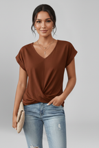 Quinn | Blusa Feminina Decote V Manga Curta