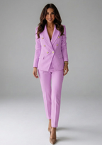 Dione | Conjunto Feminino Blazer Duplo Abotoamento com Calças