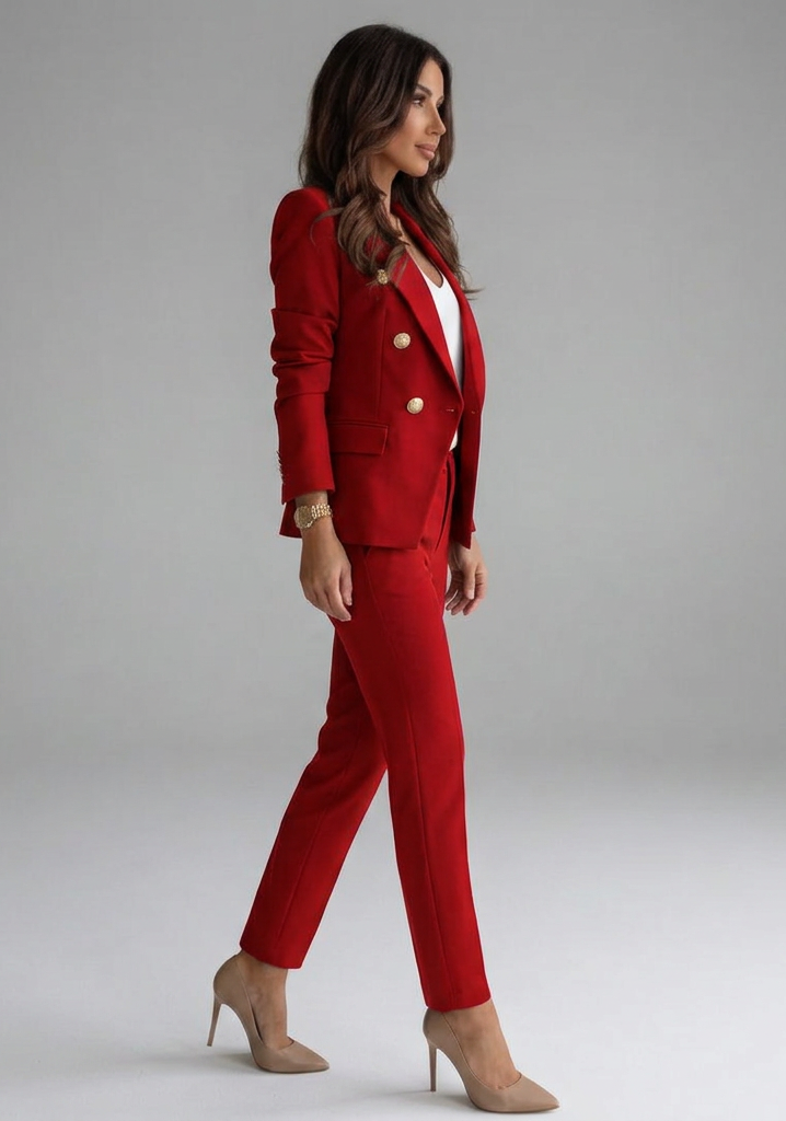 Dione | Conjunto Feminino Blazer Duplo Abotoamento com Calças