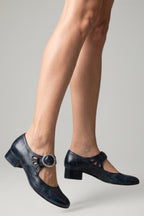 Aria | Sapatos Femininos Couro Salto Baixo Fivela