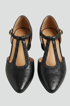 Inez | Sapatos Femininos Couro T-Strap com Fivela