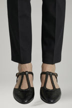 Inez | Sapatos Femininos Couro T-Strap com Fivela
