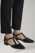 Inez | Sapatos Femininos Couro T-Strap com Fivela