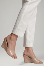 Rhea | Sapatos Anabela de Couro Femininos com Palmilha Acolchoada