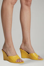 Rhea | Sapatos Anabela de Couro Femininos com Palmilha Acolchoada
