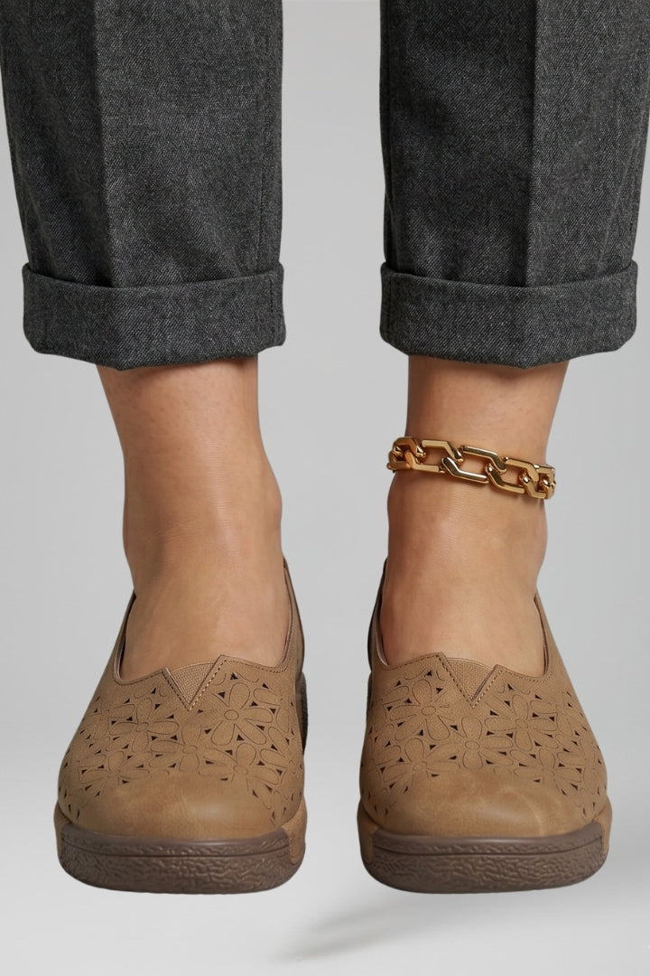 Calla | Mocassins Femininos Couro Slip On Palmilha Ortopédica