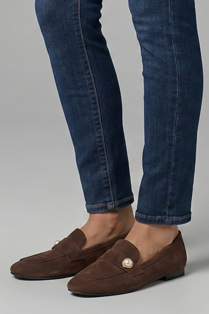 Ottavia | Mocassins Femininos Bico Quadrado Slip-On