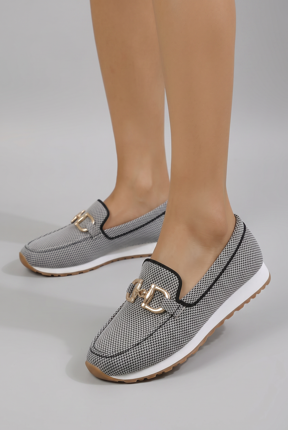Lena | Mocassins Femininos Mesh Texturizado Slip-On