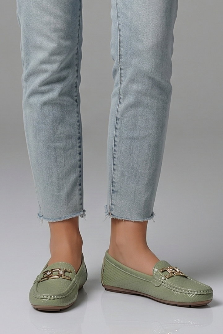Linnea | Mocassins Femininos Bico Redondo Slip On