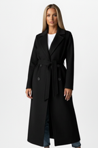 Bexcellent | Casaco Longo Feminino Duplo Abotoamento com Cinto