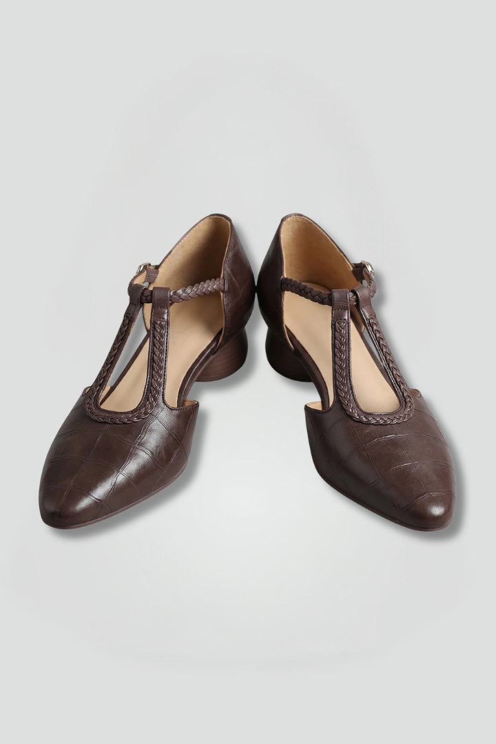 Iris | Sapatilhas Mary Jane Femininas Bico Fino Fivela
