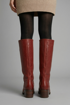 Delphine | Botas Ortopédicas Femininas Cano Médio Salto Bloco
