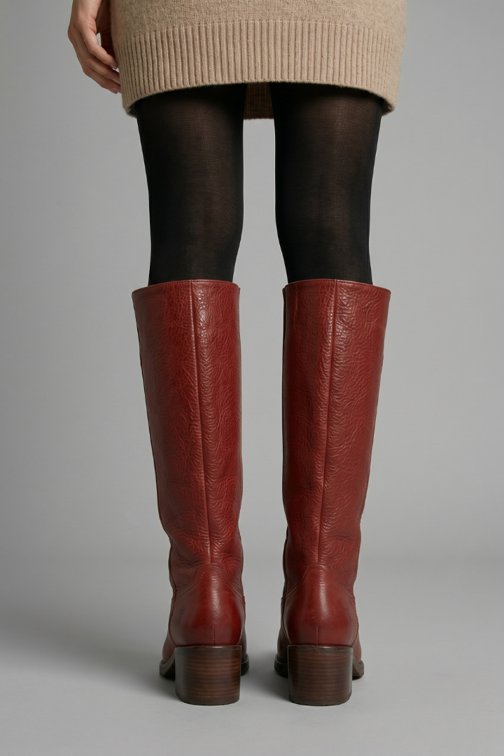 Delphine | Botas Ortopédicas Femininas Cano Médio Salto Bloco