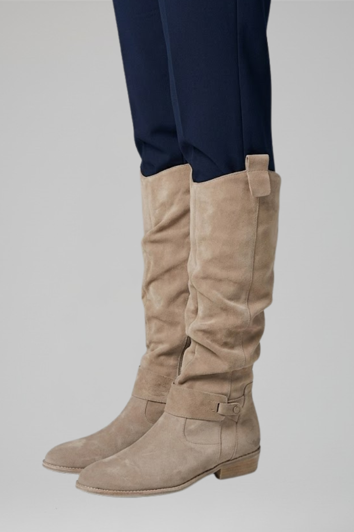 Calla | Botas Altas Ortopédicas Femininas Cano Longo Salto Bloco