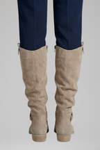 Calla | Botas Altas Ortopédicas Femininas Cano Longo Salto Bloco