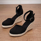 Anouk | Mulher Sandália Anabela Espadrille Bico Fechado