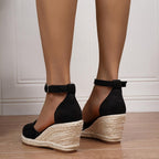 Anouk | Mulher Sandália Anabela Espadrille Bico Fechado