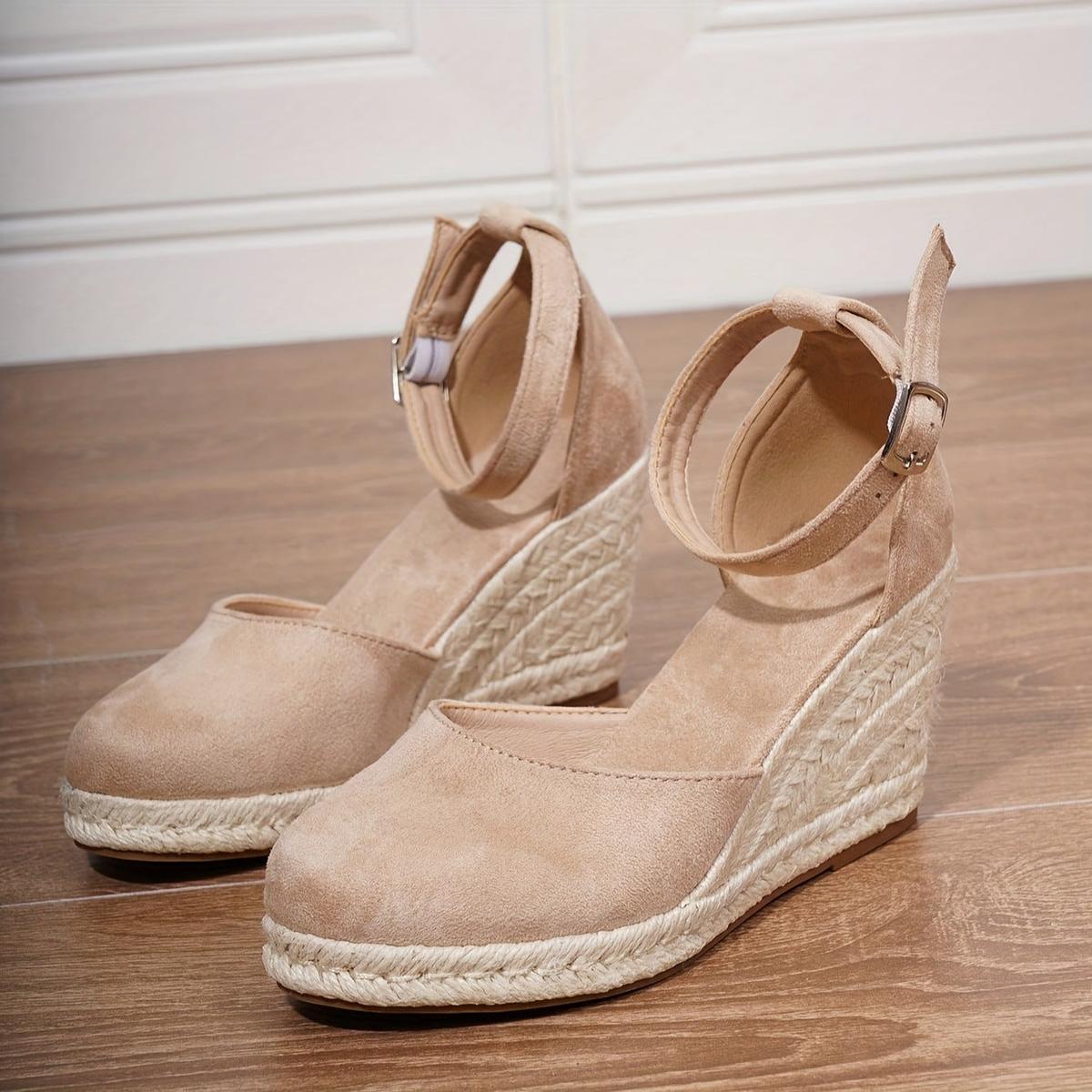 Anouk | Mulher Sandália Anabela Espadrille Bico Fechado