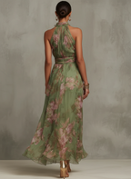 Wynne | Vestido Maxi Floral Halter Feminino
