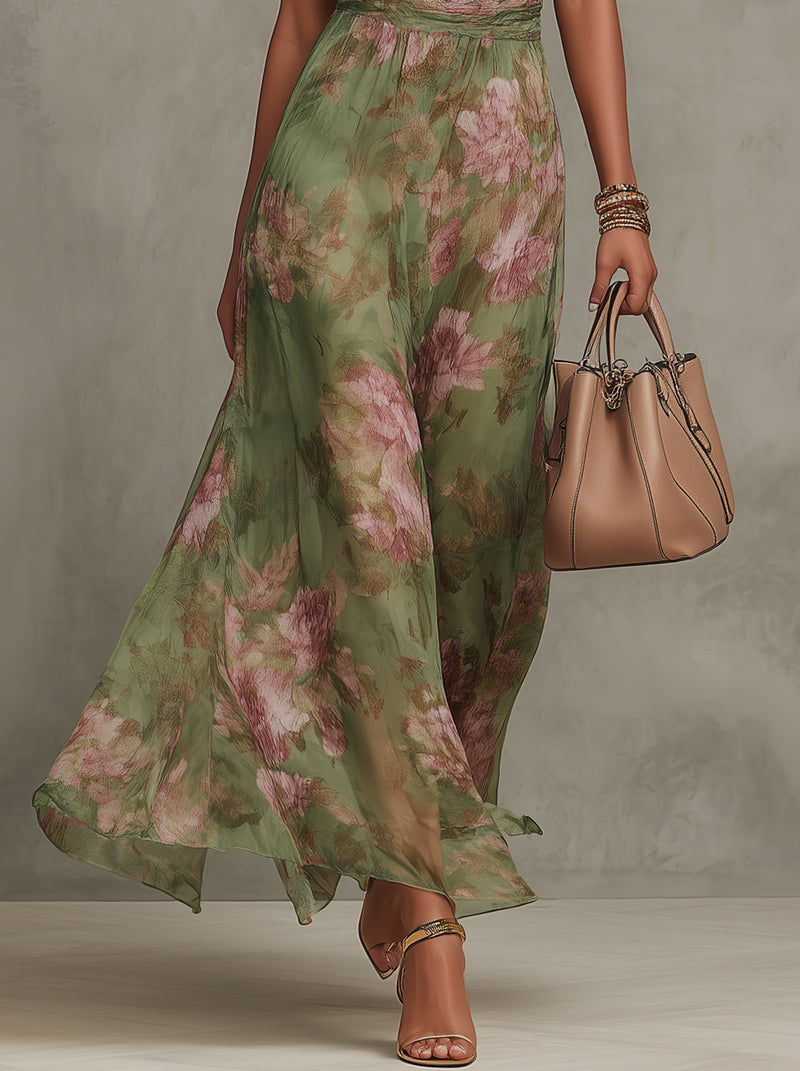 Wynne | Vestido Maxi Floral Halter Feminino