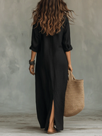 Vianne | Vestido Longo Feminino Fluido Elegante