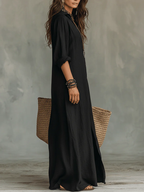 Vianne | Vestido Longo Feminino Fluido Elegante