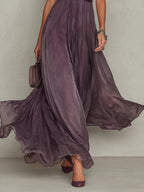 Embla | Vestido Longo Feminino Chiffon Decote Gota