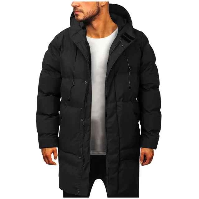 Seraphina | Casaco Puffer com Capuz Masculino Comprimento Médio