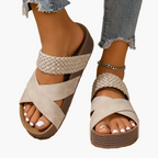 Sandálias Plataforma Femininas | Tiras Entrelaçadas, Estilo Casual
