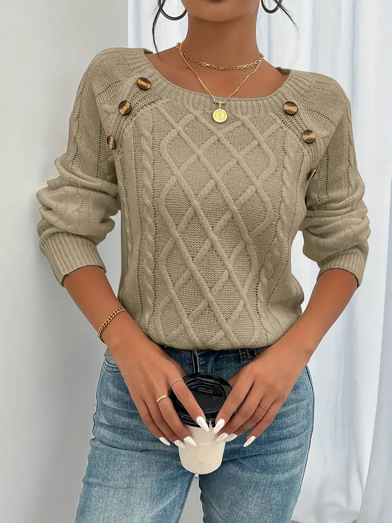 Reva | Camisola Feminina Algodão Torcido com Botões