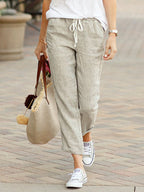 Inez | Calças Femininas Casual Perna Inteira Relaxed Fit