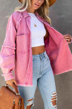 Talia | Jaqueta Jeans Oversized com Franjas