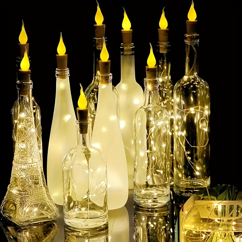Marlow | Luzes LED para Garrafas | Decoração de Natal e Festas | 10 Peças, A Pilhas
