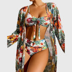 Biquíni Feminino | Estampa Tropical, Dois Volumes