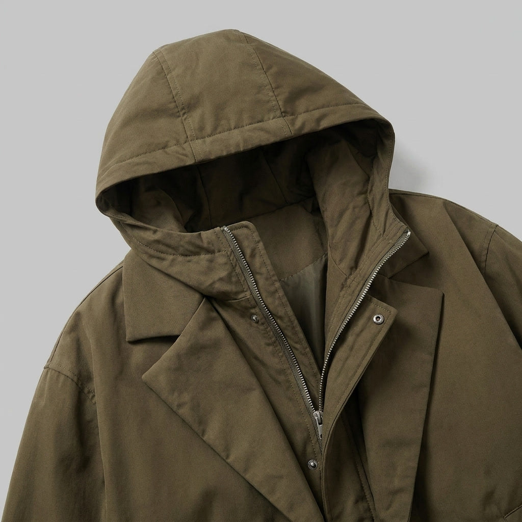 Xanthe | Sobretudo Masculino Longo Resistente ao Vento