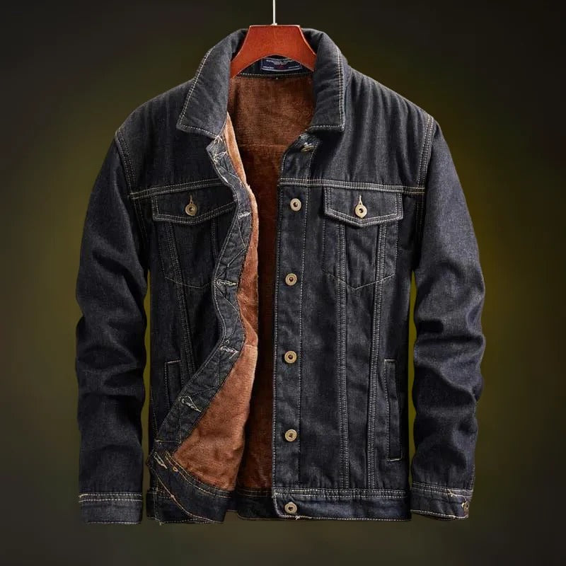 Jaqueta Jeans Forro Interior Resistente ao Vento