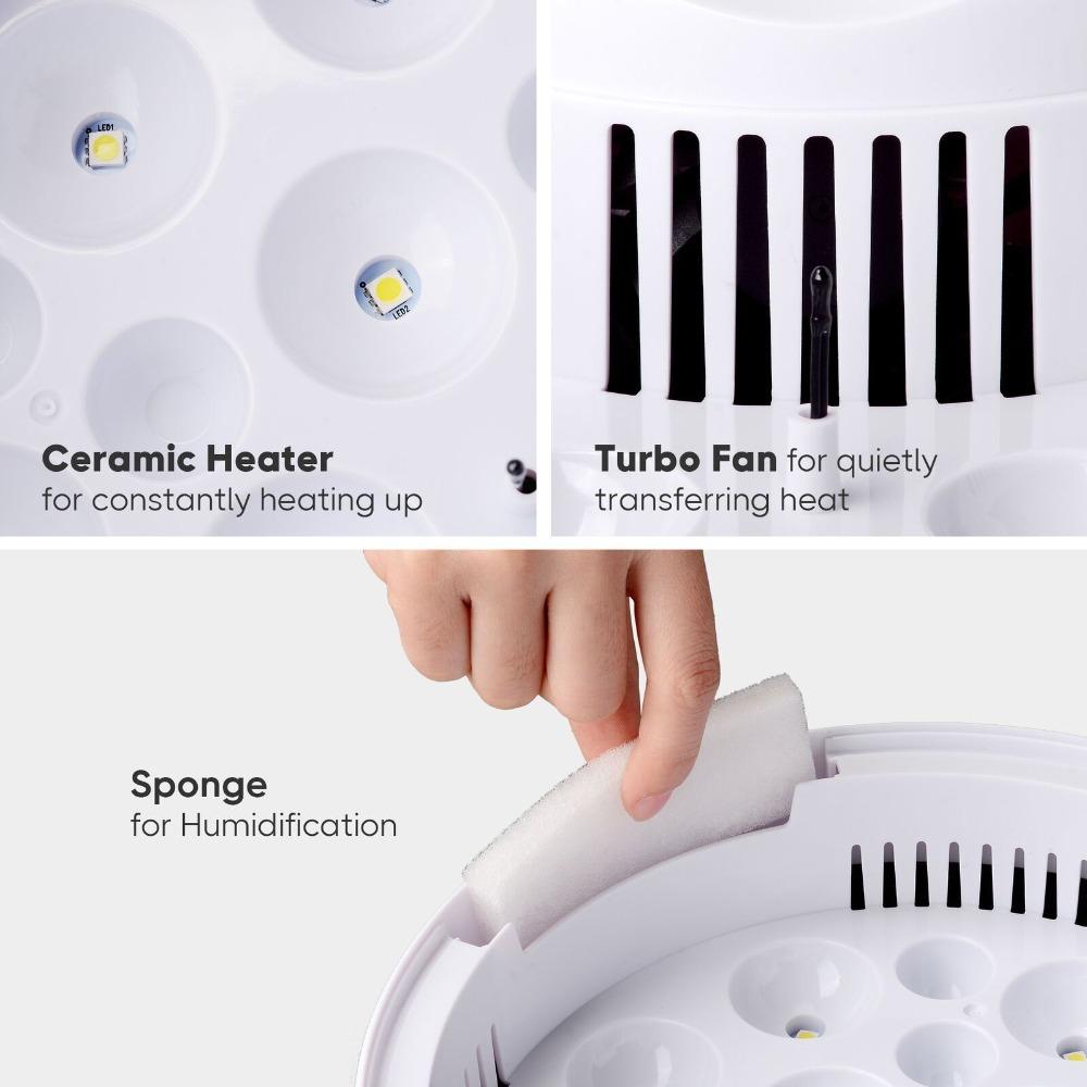 Romilly | Incubadora de Ovos Automática LED com Controlo de Temperatura