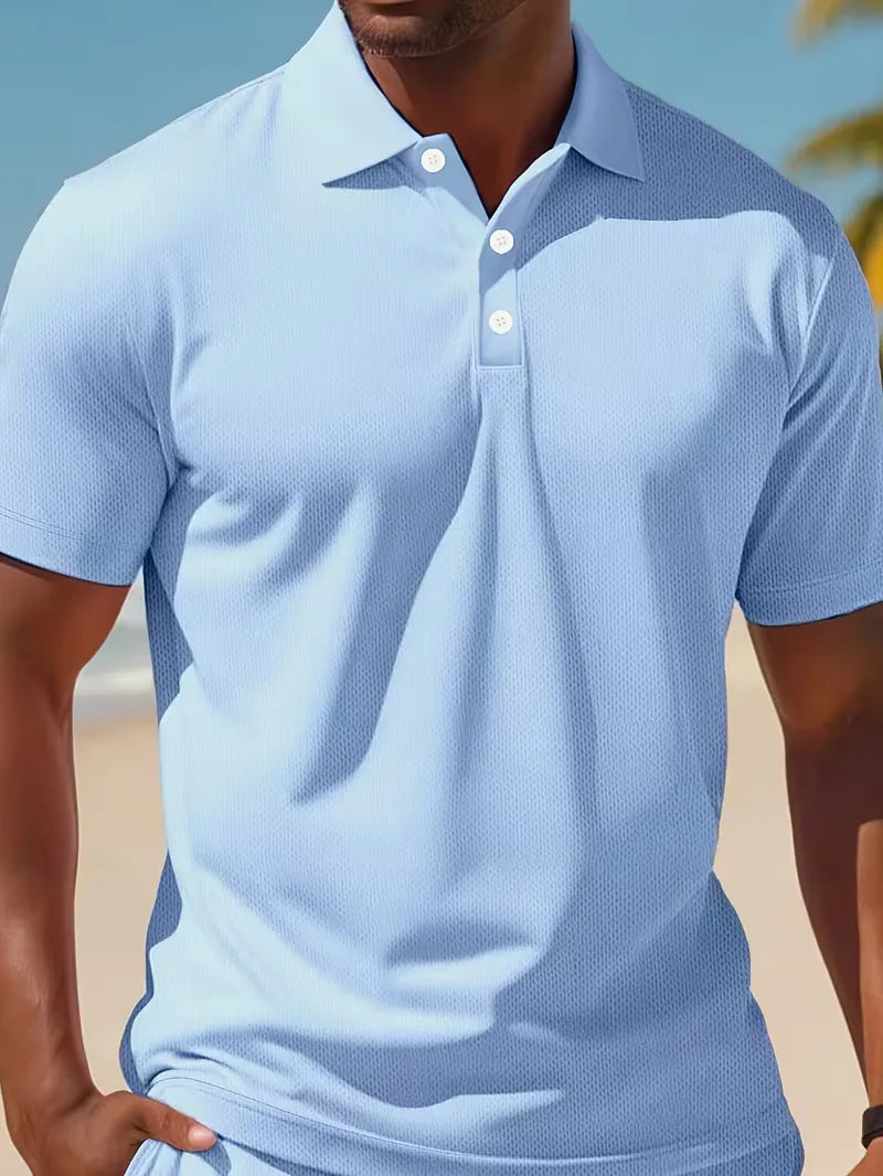 Conjunto de Shorts para Homem | Polo e Calção | Poliéster