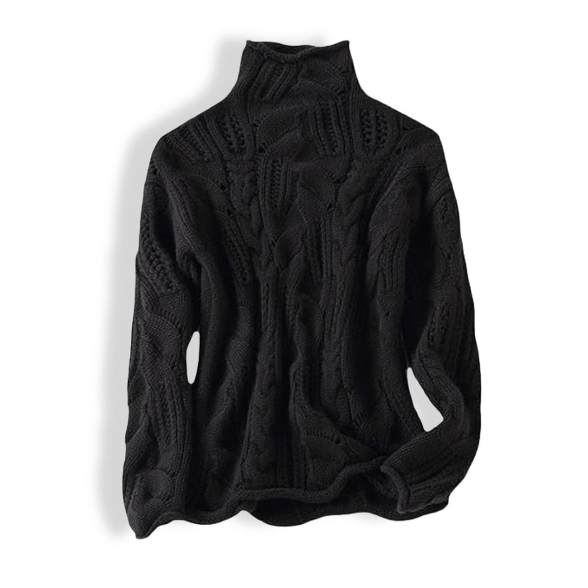 Quinn | Camisola Tricot Cabo Gola Alta Relaxed Feminina