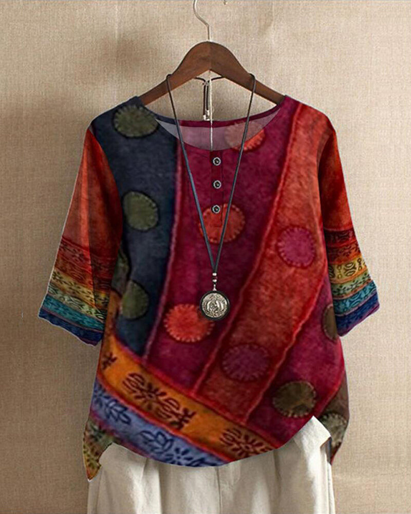 Yvaine | Túnica Feminina Algodão Boho Relaxada