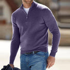 Aria | Camisola Masculina Merino Decote em V com Fecho