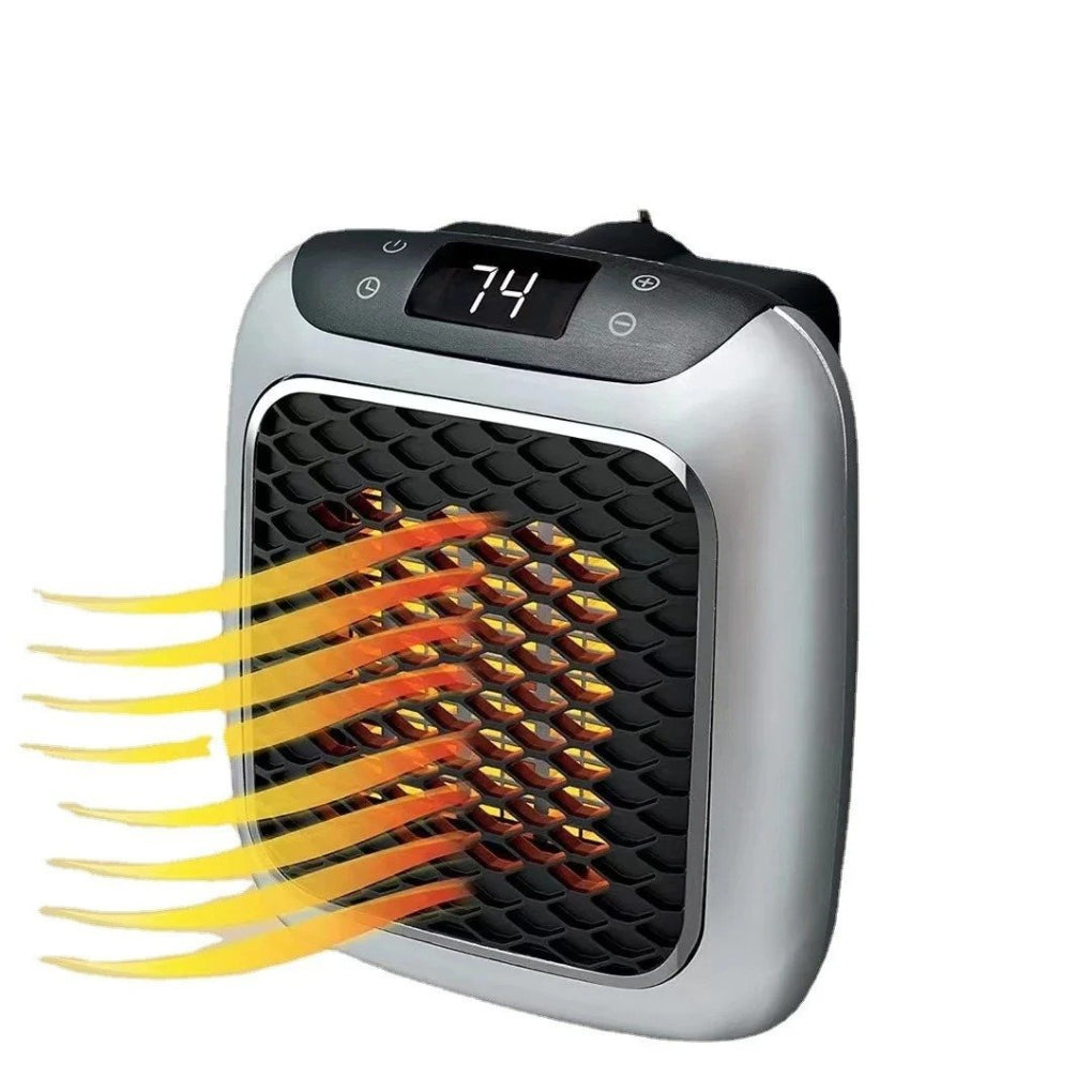 Aquecedor Elétrico Portátil | Mini 800W, Cinzento, Cerâmica PTC | Lena
