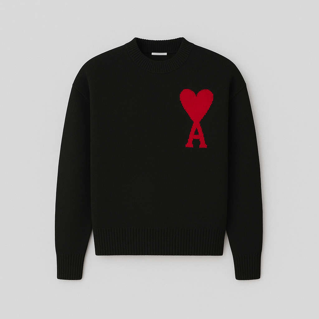 Yvaine | Mulher Camisola Oversized Gola Redonda Motivo Coração