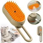 Freya | Escova a Vapor 3 em 1 para Pets | Massagem, Antipelos e Spray | Durável